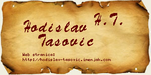 Hodislav Tašović vizit kartica
